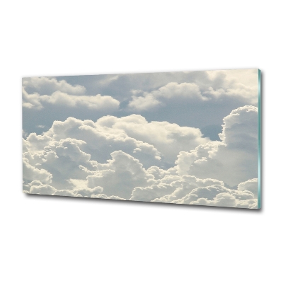 Foto en cristal de alta calidad con impresión uv horizontal Nubes