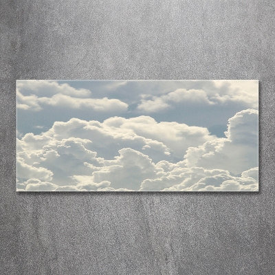 Foto en cristal de alta calidad con impresión uv horizontal Nubes