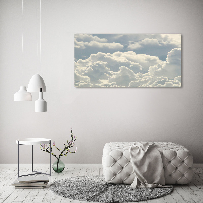 Foto en cristal de alta calidad con impresión uv horizontal Nubes