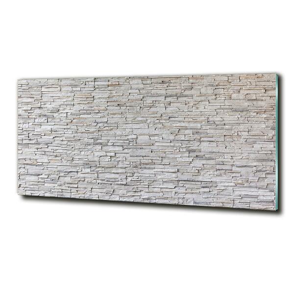 Cuadro decorativo de vidrio para salón horizontal Muro de piedra