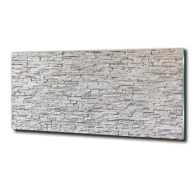 Cuadro decorativo de vidrio para salón horizontal Muro de piedra