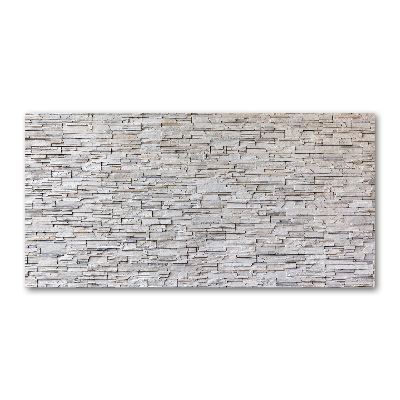 Cuadro decorativo de vidrio para salón horizontal Muro de piedra