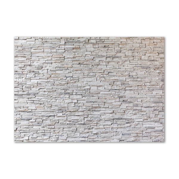 Cuadro decorativo de vidrio para salón horizontal Muro de piedra