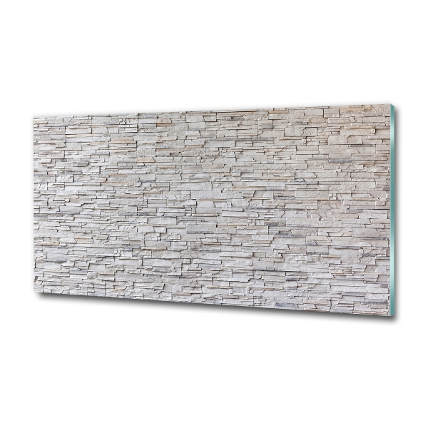 Cuadro decorativo de vidrio para salón horizontal Muro de piedra