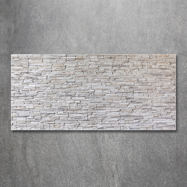 Cuadro decorativo de vidrio para salón horizontal Muro de piedra