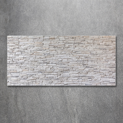 Cuadro decorativo de vidrio para salón horizontal Muro de piedra