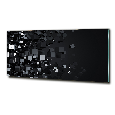 Cuadro de cristal templado moderno horizontal Abstracción 3D