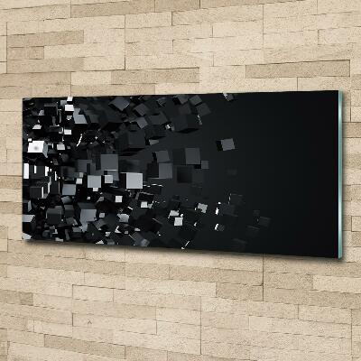 Cuadro de cristal templado moderno horizontal Abstracción 3D