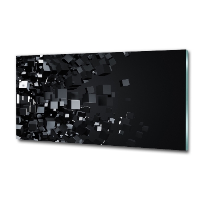 Cuadro de cristal templado moderno horizontal Abstracción 3D