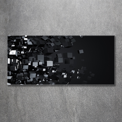 Cuadro de cristal templado moderno horizontal Abstracción 3D
