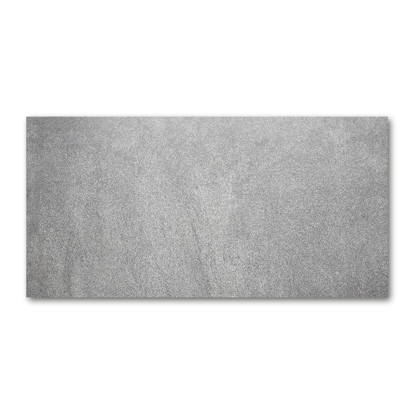 Impresión en cristal con acabado brillante horizontal pared gris