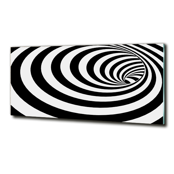 Cuadro de cristal templado moderno horizontal Espiral rayada