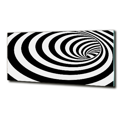 Cuadro de cristal templado moderno horizontal Espiral rayada