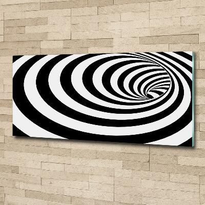 Cuadro de cristal templado moderno horizontal Espiral rayada
