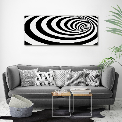 Cuadro de cristal templado moderno horizontal Espiral rayada