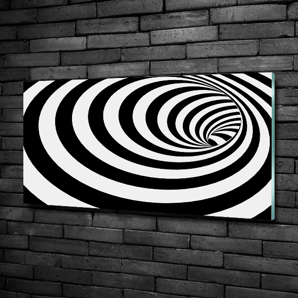 Cuadro de cristal templado moderno horizontal Espiral rayada