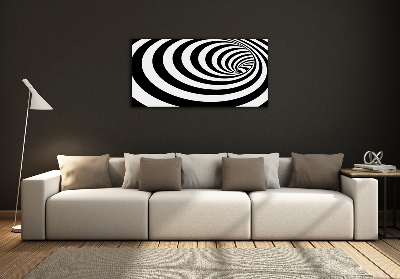 Cuadro de cristal templado moderno horizontal Espiral rayada