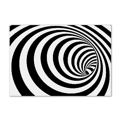 Cuadro de cristal templado moderno horizontal Espiral rayada