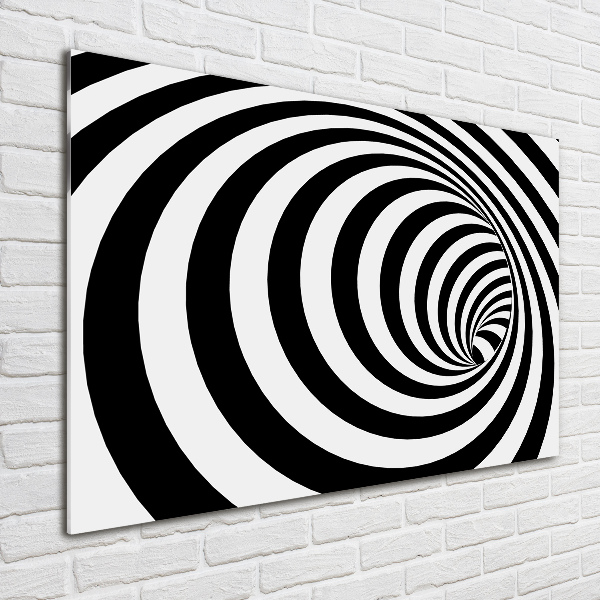 Cuadro de cristal templado moderno horizontal Espiral rayada
