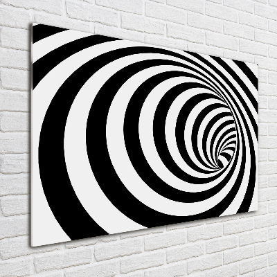 Cuadro de cristal templado moderno horizontal Espiral rayada