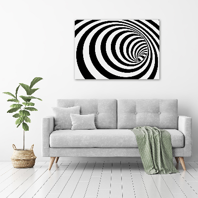 Cuadro de cristal templado moderno horizontal Espiral rayada