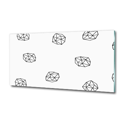Cuadro de cristal templado moderno horizontal Patrón abstracto