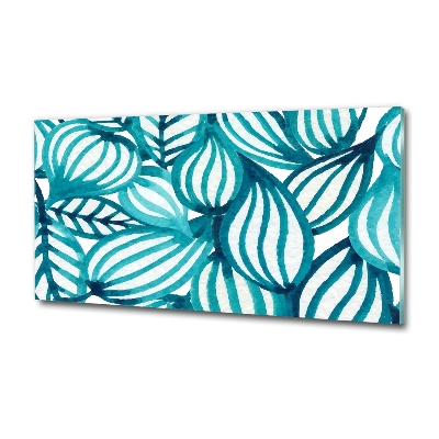 Cuadro decorativo de vidrio para salón horizontal Patrón floral