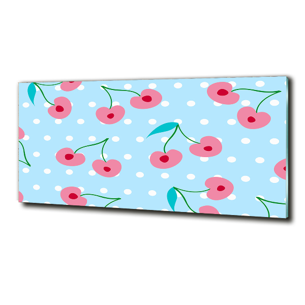 Cuadro de cristal templado moderno horizontal Iconos de frutas