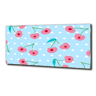Cuadro de cristal templado moderno horizontal Iconos de frutas