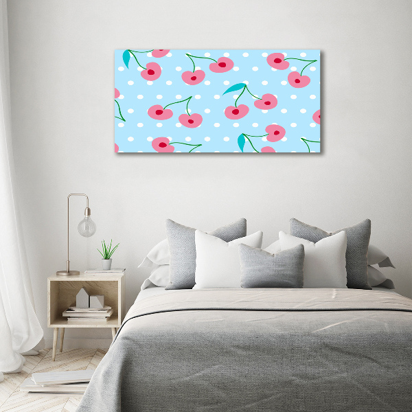 Cuadro de cristal templado moderno horizontal Iconos de frutas