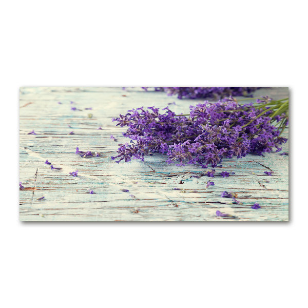 Foto en cristal de alta calidad con impresión uv horizontal Lavanda