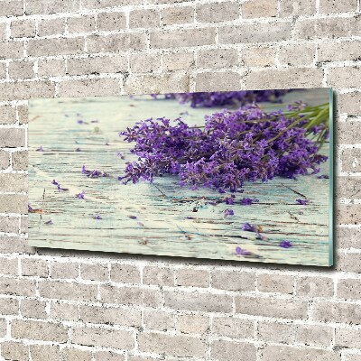 Foto en cristal de alta calidad con impresión uv horizontal Lavanda