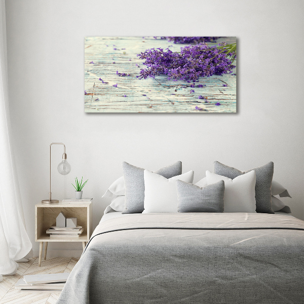 Foto en cristal de alta calidad con impresión uv horizontal Lavanda