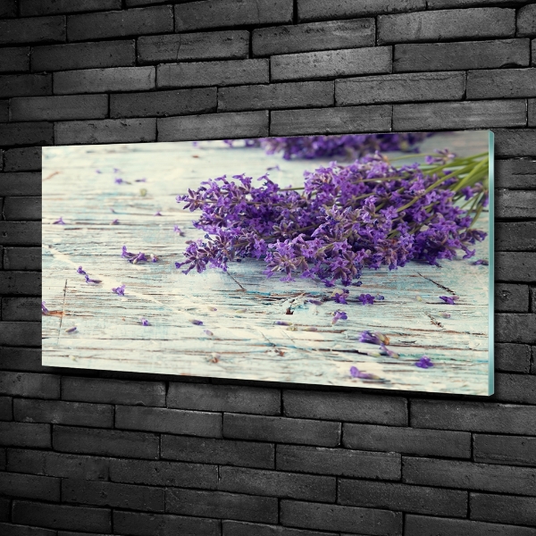 Foto en cristal de alta calidad con impresión uv horizontal Lavanda