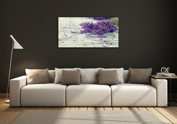 Foto en cristal de alta calidad con impresión uv horizontal Lavanda