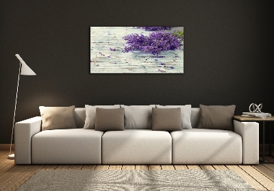 Foto en cristal de alta calidad con impresión uv horizontal Lavanda