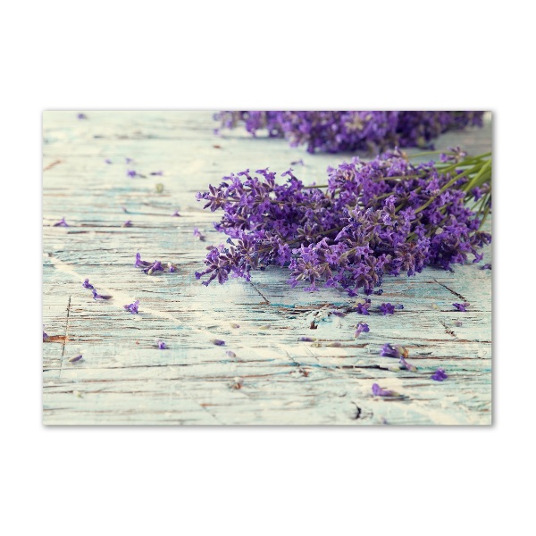 Foto en cristal de alta calidad con impresión uv horizontal Lavanda