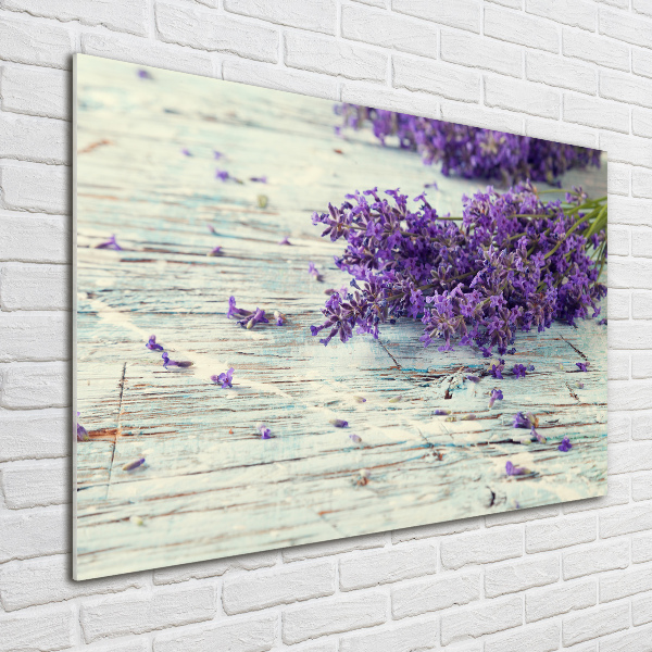 Foto en cristal de alta calidad con impresión uv horizontal Lavanda