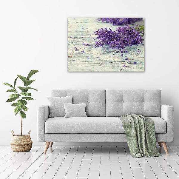 Foto en cristal de alta calidad con impresión uv horizontal Lavanda