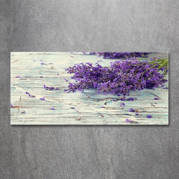 Foto en cristal de alta calidad con impresión uv horizontal Lavanda