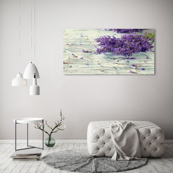Foto en cristal de alta calidad con impresión uv horizontal Lavanda