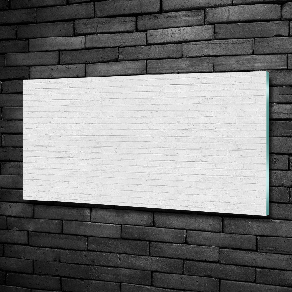 Cuadro de cristal templado moderno horizontal pared de ladrillos