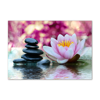 Impresión en cristal con acabado brillante horizontal Nenúfar