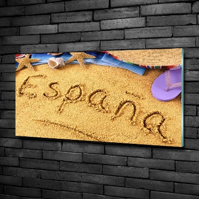 Cuadro de cristal templado moderno horizontal Inscripción de España