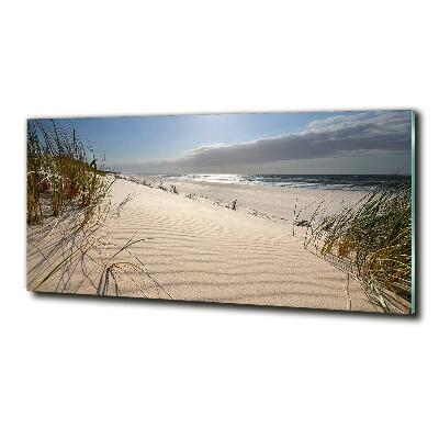 Foto en cristal de alta calidad con impresión uv horizontal Playa de Mrzeżyno