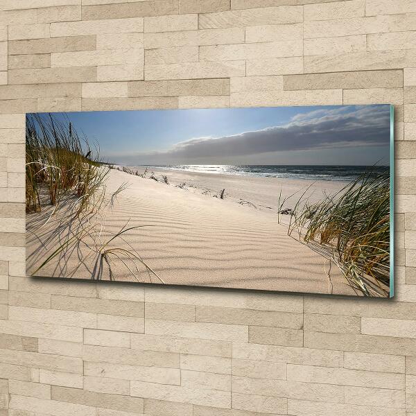 Foto en cristal de alta calidad con impresión uv horizontal Playa de Mrzeżyno