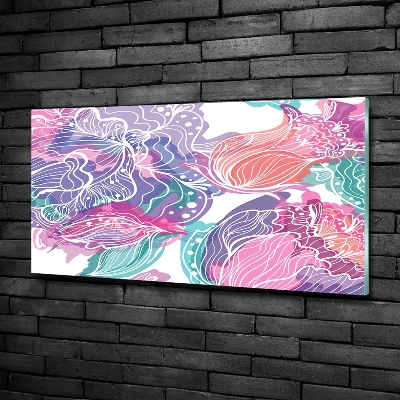 Impresión en cristal con acabado brillante horizontal Flores mágicas