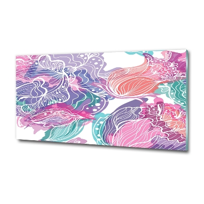 Impresión en cristal con acabado brillante horizontal Flores mágicas