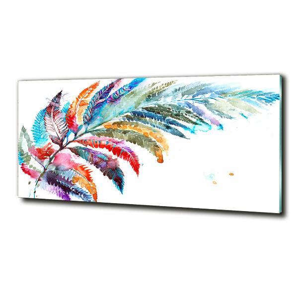 Cuadro decorativo de vidrio para salón horizontal Bolígrafo de colores