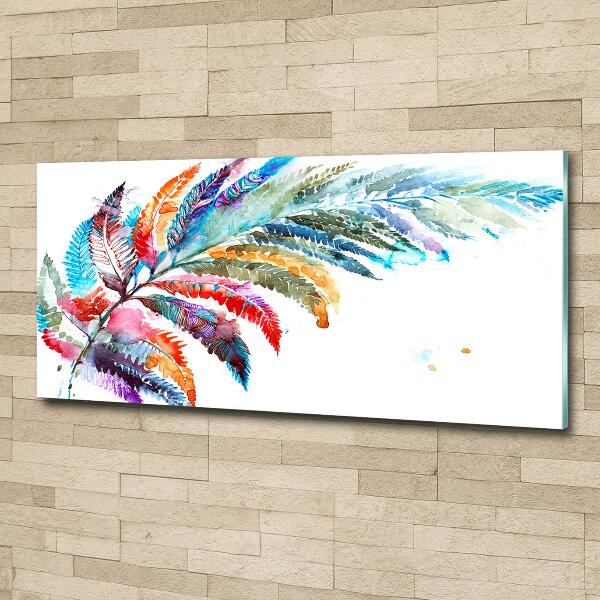 Cuadro decorativo de vidrio para salón horizontal Bolígrafo de colores